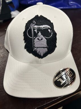 Flexfit custom made Snapback Hat with Embroidered Smoking Ape Patch